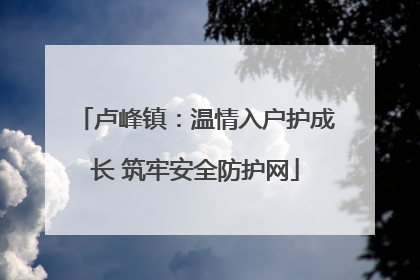 卢峰镇：温情入户护成长 筑牢安全防护网