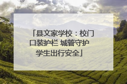 县文家学校：校门口装护栏 城管守护学生出行安全