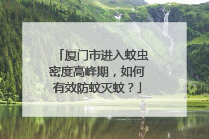 厦门市进入蚊虫密度高峰期，如何有效防蚊灭蚊？