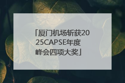 厦门机场斩获2025CAPSE年度峰会四项大奖