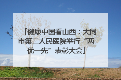 健康中国看山西：大同市第二人民医院举行“两优一先”表彰大会