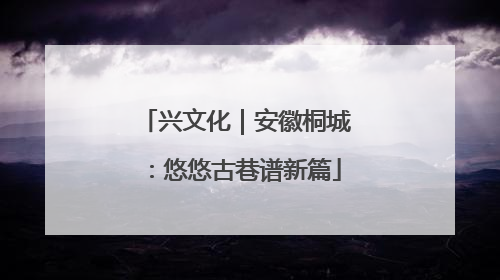 兴文化｜安徽桐城：悠悠古巷谱新篇