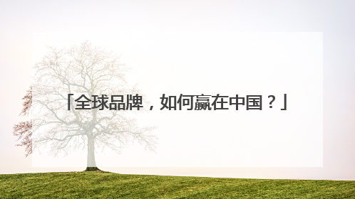 全球品牌，如何赢在中国？