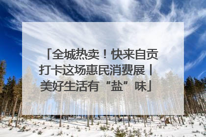 全城热卖！快来自贡打卡这场惠民消费展丨美好生活有“盐”味
