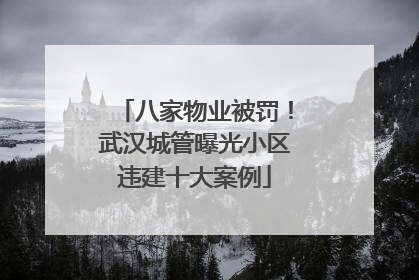 八家物业被罚！武汉城管曝光小区违建十大案例