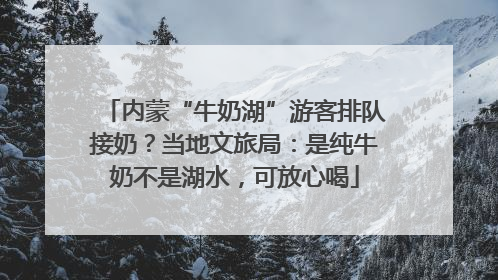 内蒙“牛奶湖”游客排队接奶？当地文旅局：是纯牛奶不是湖水，可放心喝