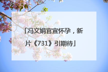 冯文娟官宣怀孕，新片《731》引期待