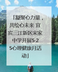凝聚心力量，共绘心未来 宜宾三江新区宋家中学开展5·25心理健康月活动