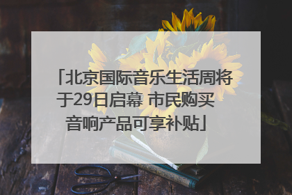北京国际音乐生活周将于29日启幕 市民购买音响产品可享补贴