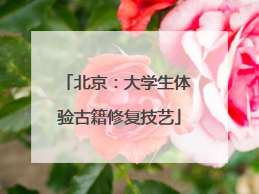 北京：大学生体验古籍修复技艺
