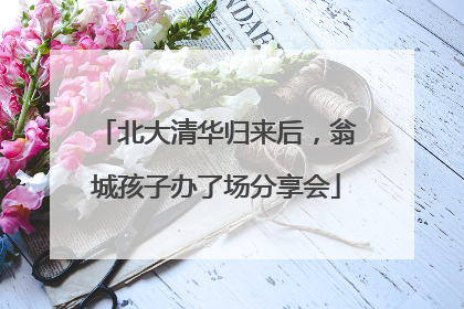 北大清华归来后，翁城孩子办了场分享会