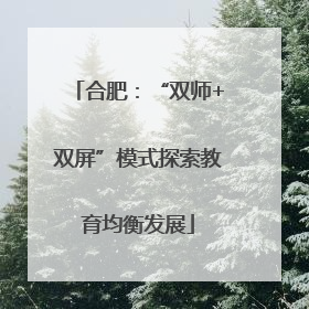 合肥：“双师+双屏”模式探索教育均衡发展