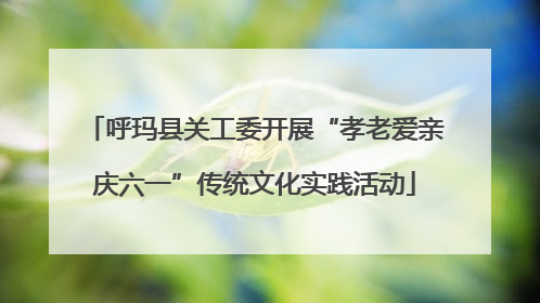 呼玛县关工委开展“孝老爱亲庆六一”传统文化实践活动