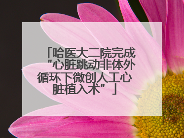 哈医大二院完成“心脏跳动非体外循环下微创人工心脏植入术”