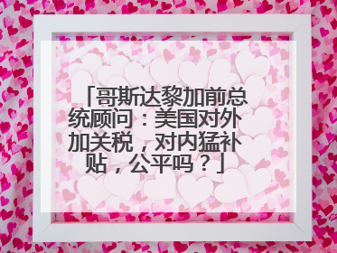 哥斯达黎加前总统顾问：美国对外加关税，对内猛补贴，公平吗？