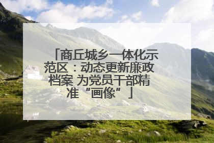 商丘城乡一体化示范区：动态更新廉政档案 为党员干部精准“画像”