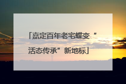 嘉定百年老宅蝶变“活态传承”新地标