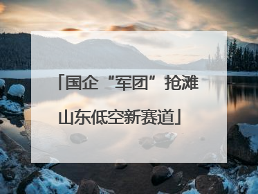 国企“军团”抢滩山东低空新赛道