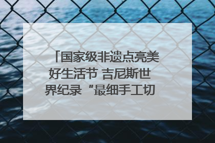 国家级非遗点亮美好生活节 吉尼斯世界纪录“最细手工切面”邀您来品！｜美好生活有“盐”味