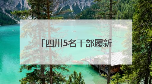 四川5名干部履新，涉市级党委常委
