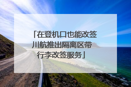 在登机口也能改签 川航推出隔离区带行李改签服务
