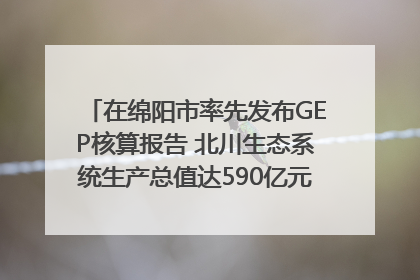 在绵阳市率先发布GEP核算报告 北川生态系统生产总值达590亿元｜新闻发布最前线