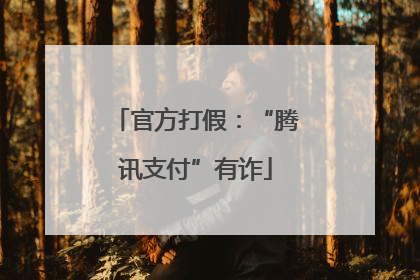 官方打假：“腾讯支付”有诈