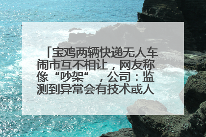 宝鸡两辆快递无人车闹市互不相让，网友称像“吵架”，公司：监测到异常会有技术或人为干预处置
