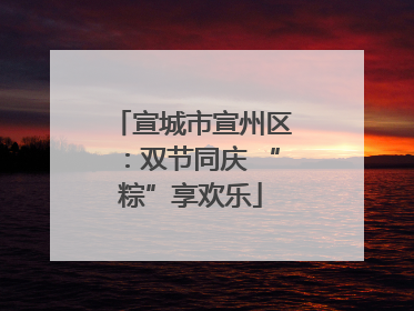 宣城市宣州区：双节同庆 “粽”享欢乐