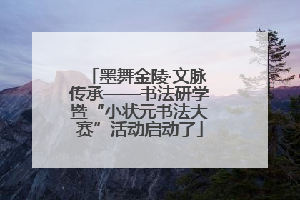 墨舞金陵·文脉传承——书法研学暨“小状元书法大赛”活动启动了
