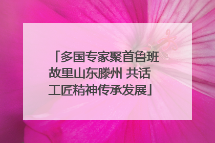 多国专家聚首鲁班故里山东滕州 共话工匠精神传承发展