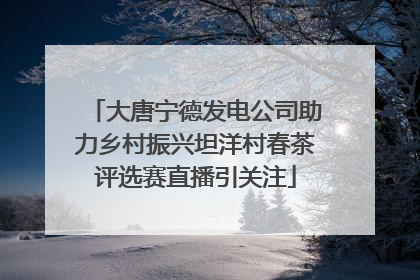 大唐宁德发电公司助力乡村振兴坦洋村春茶评选赛直播引关注