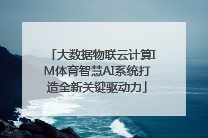 大数据物联云计算IM体育智慧AI系统打造全新关键驱动力