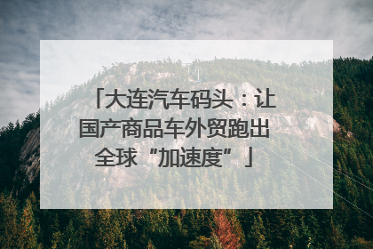 大连汽车码头：让国产商品车外贸跑出全球“加速度”