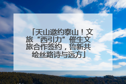 天山邀约泰山！文旅“西引力”催生文旅合作签约，鲁新共绘丝路诗与远方