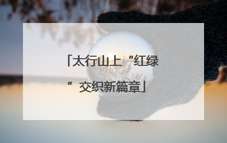 太行山上“红绿”交织新篇章