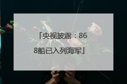 央视披露：868船已入列海军