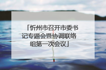 忻州市召开市委书记专题会暨协调联络组第一次会议