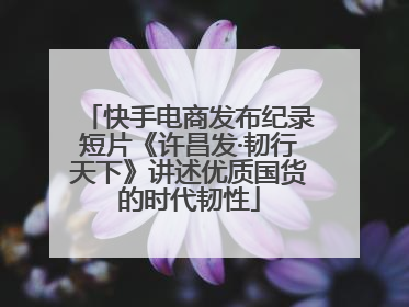 快手电商发布纪录短片《许昌发·韧行天下》讲述优质国货的时代韧性