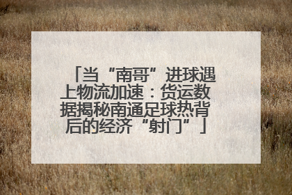 当“南哥”进球遇上物流加速：货运数据揭秘南通足球热背后的经济“射门”