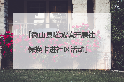 微山县驩城镇开展社保换卡进社区活动