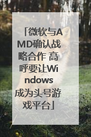 微软与AMD确认战略合作 高呼要让Windows成为头号游戏平台