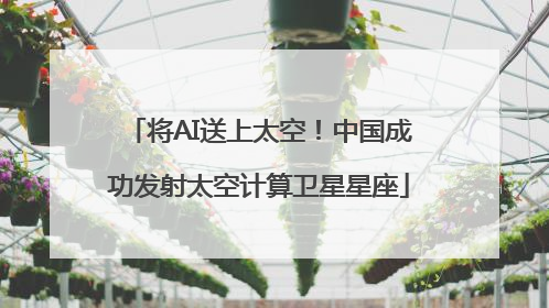 将AI送上太空！中国成功发射太空计算卫星星座