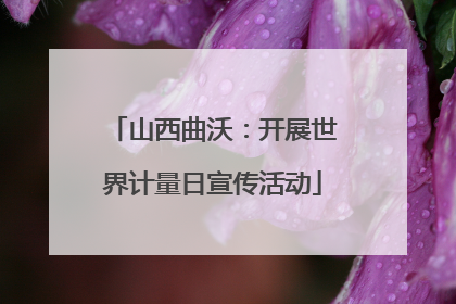 山西曲沃：开展世界计量日宣传活动