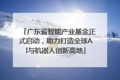 广东省智能产业基金正式启动，助力打造全球AI与机器人创新高地