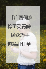 广西侗乡粽子受青睐 民众巧手包粽赶订单