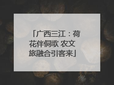 广西三江：荷花伴侗歌 农文旅融合引客来