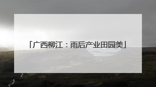 广西柳江：雨后产业田园美