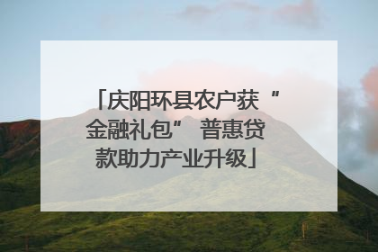 庆阳环县农户获“金融礼包” 普惠贷款助力产业升级