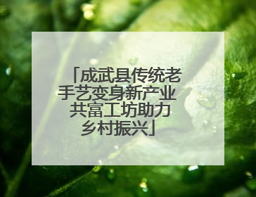 成武县传统老手艺变身新产业 共富工坊助力乡村振兴